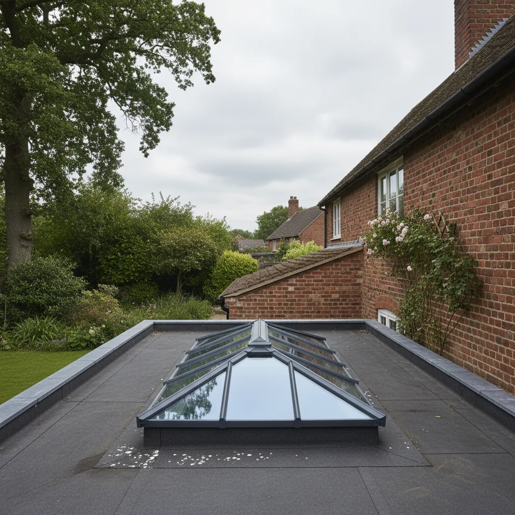 Bright Colchester kitchen extension flooded with daylight from a newly installed skylight