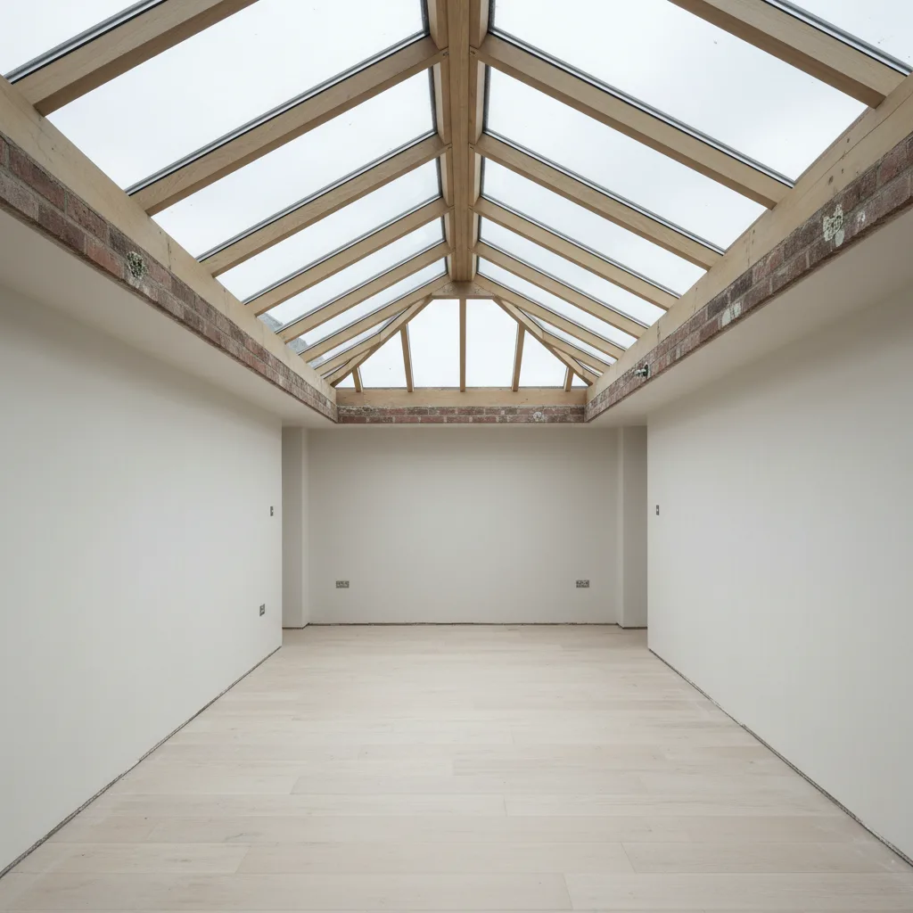 Glazed roof lantern over a kitchen extension in Colchester